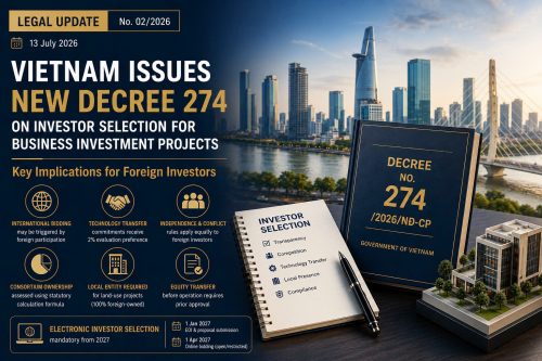 Vietnam Issues New Decree on Investor Selection for Business Investment Projects - Decree No. 274/2026/NĐ-CP